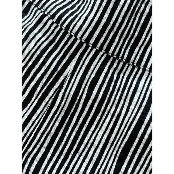 HABITAT black white striped stretch tapered straight pull on pants - Picture 5 of 7
